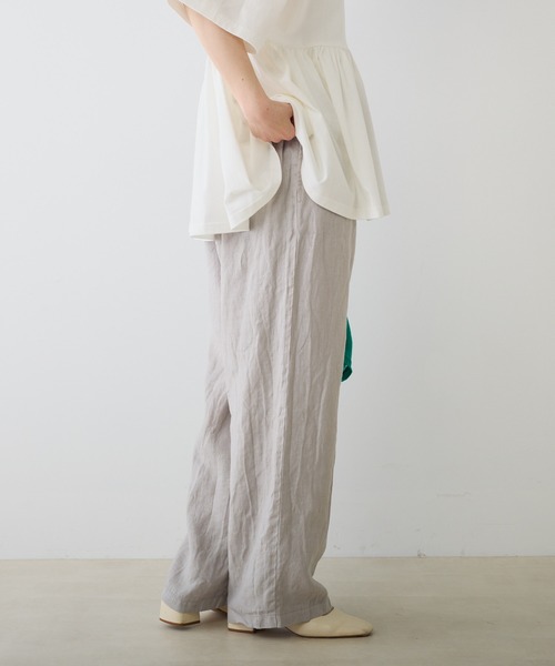 PUAL CE CIN（ピュアルセシン）の「麻キャンバスリラックスパンツ（その他パンツ・レディース・ミント/オレンジ/ブラック/ベージュ・FREE）」の6枚目の写真