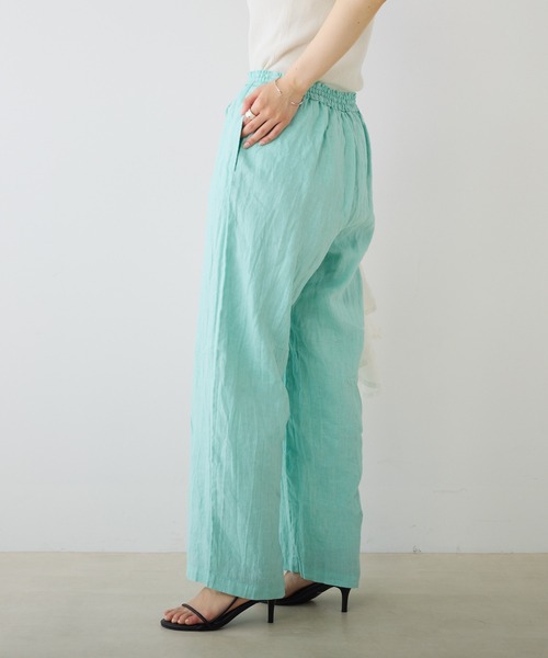 PUAL CE CIN（ピュアルセシン）の「麻キャンバスリラックスパンツ（その他パンツ・レディース・ミント/オレンジ/ブラック/ベージュ・FREE）」の10枚目の写真