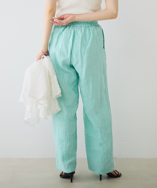 PUAL CE CIN（ピュアルセシン）の「麻キャンバスリラックスパンツ（その他パンツ・レディース・ミント/オレンジ/ブラック/ベージュ・FREE）」の11枚目の写真