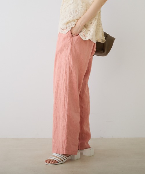 PUAL CE CIN（ピュアルセシン）の「麻キャンバスリラックスパンツ（その他パンツ・レディース・ミント/オレンジ/ブラック/ベージュ・FREE）」の15枚目の写真