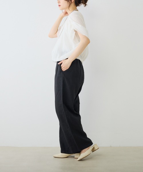 PUAL CE CIN（ピュアルセシン）の「麻キャンバスリラックスパンツ（その他パンツ・レディース・ミント/オレンジ/ブラック/ベージュ・FREE）」の21枚目の写真