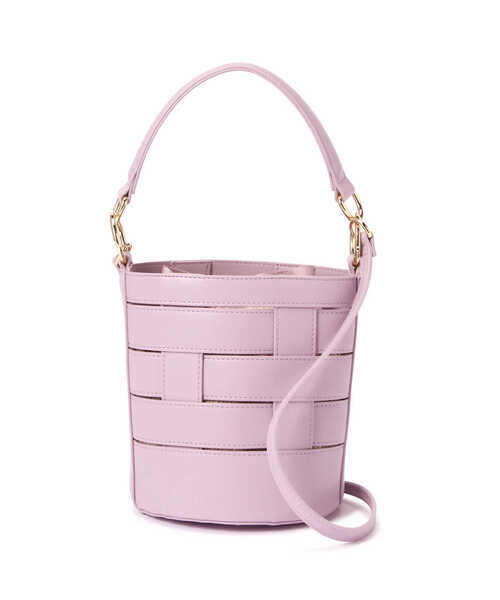 EDIT COLOGNE（エディットコロン）の「メッシュバケットバッグ（ハンドバッグ・レディース・ホワイト系その他/パープル・ﾌﾘ-）」の2枚目の写真