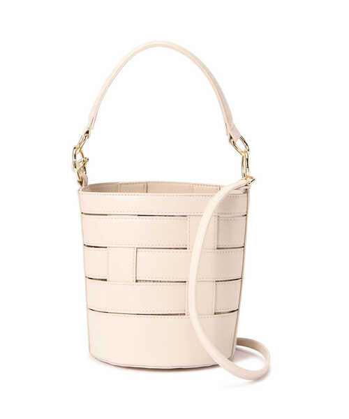 EDIT COLOGNE（エディットコロン）の「メッシュバケットバッグ（ハンドバッグ・レディース・ホワイト系その他/パープル・ﾌﾘ-）」の5枚目の写真