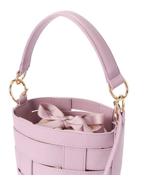 EDIT COLOGNE（エディットコロン）の「メッシュバケットバッグ（ハンドバッグ・レディース・ホワイト系その他/パープル・ﾌﾘ-）」の7枚目の写真