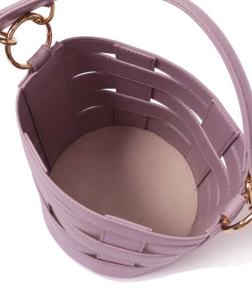EDIT COLOGNE（エディットコロン）の「メッシュバケットバッグ（ハンドバッグ・レディース・ホワイト系その他/パープル・ﾌﾘ-）」の12枚目の写真