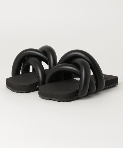 ROYAL FLASH（ロイヤルフラッシュ）の「YUME YUME/ユメユメ/TYRE SLIDE（サンダル・レディース・ピンク系その他3/ブラック/シルバー・38/37）」の2枚目の写真