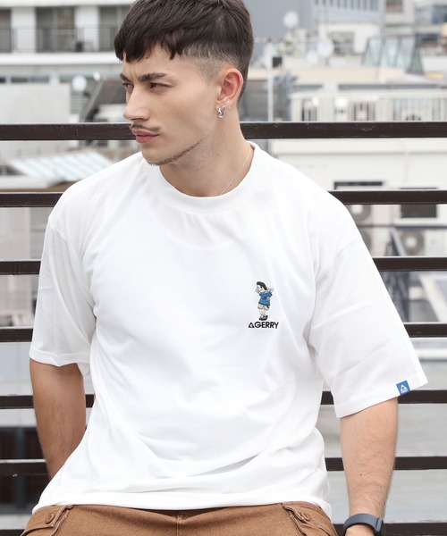 GERRY（ジェリー）の「GERRY 胸刺繍半袖Ｔシャツ（Tシャツ/カットソー・メンズ・ホワイト/グリーン/ブルー/チャコールグレー/その他・X-LARGE/MEDIUM/LARGE）」の2枚目の写真