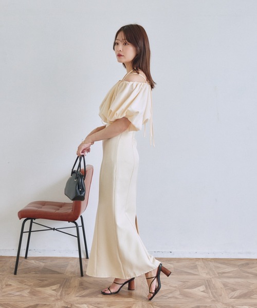 VANNIE U（ヴァニーユー）の「ハイウエストマーメイドスカート/S,Mサイズ展開あり（スカート・レディース・ブラック/ベージュ/アイボリー・SMALL/MEDIUM）」の17枚目の写真