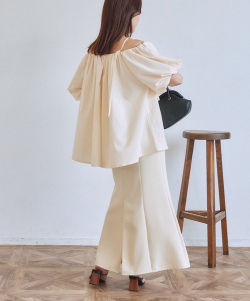 VANNIE U（ヴァニーユー）の「ハイウエストマーメイドスカート/S,Mサイズ展開あり（スカート・レディース・ブラック/ベージュ/アイボリー・SMALL/MEDIUM）」の21枚目の写真