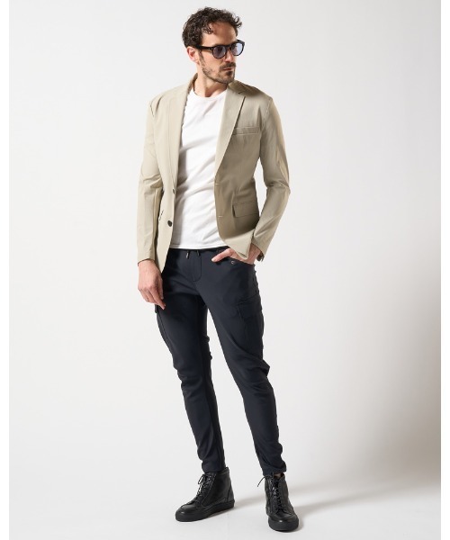 WJK BANANA CUT Cargo Pants カーキ ベージュ M wjk（ダヴルジェイケイ）の「high function jersey banana slim