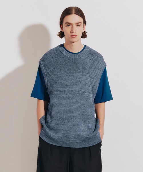 tk.TAKEO KIKUCHI（ティーケータケオキクチ）の「◆アソートデザインニットベスト（ベスト・メンズ・ブラック/ホワイト/ブラック系6/ブルー系6・88/66）」の4枚目の写真