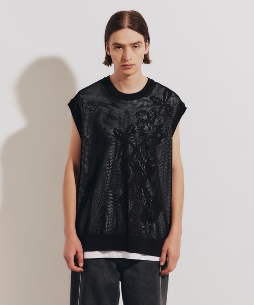 tk.TAKEO KIKUCHI（ティーケータケオキクチ）の「◆アソートデザインニットベスト（ベスト・メンズ・ブラック/ホワイト/ブラック系6/ブルー系6・88/66）」の3枚目の写真