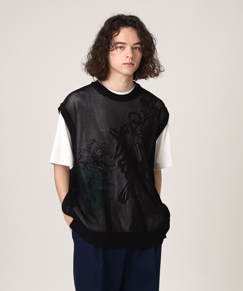 tk.TAKEO KIKUCHI（ティーケータケオキクチ）の「◆アソートデザインニットベスト（ベスト・メンズ・ブラック/ホワイト/ブラック系6/ブルー系6・88/66）」の9枚目の写真