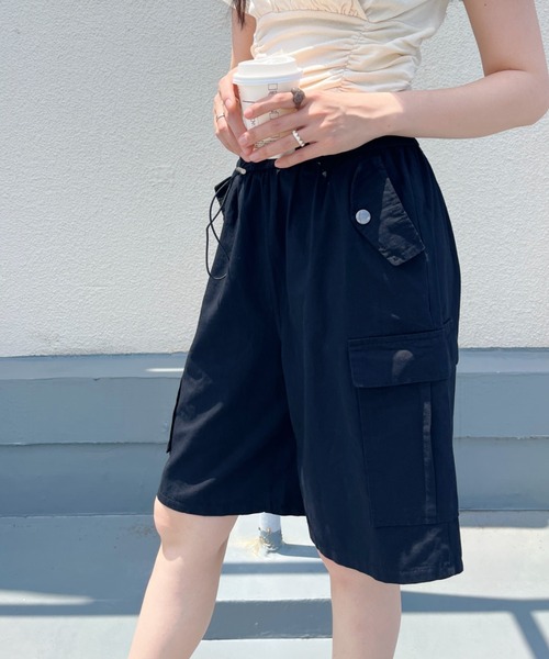 CLEA(クレア)の「ミリタリーカーゴハーフパンツ(カーゴパンツ・レディース・ピンク/カーキ/アイボリー/ブラック・M)」の11枚目の写真