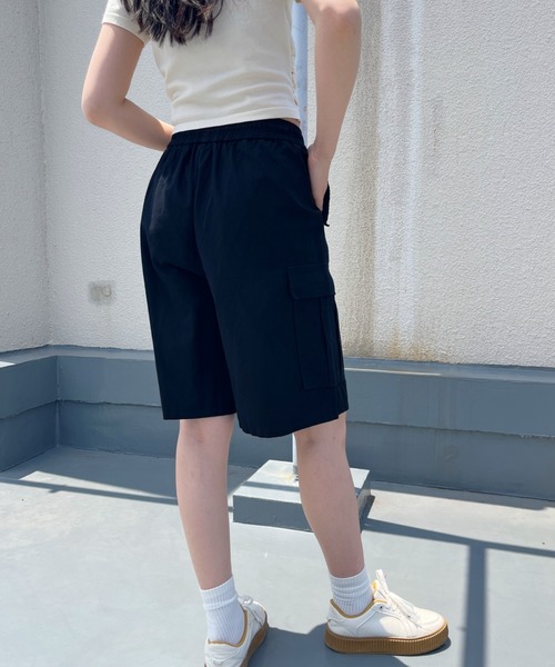 CLEA(クレア)の「ミリタリーカーゴハーフパンツ(カーゴパンツ・レディース・ピンク/カーキ/アイボリー/ブラック・M)」の14枚目の写真