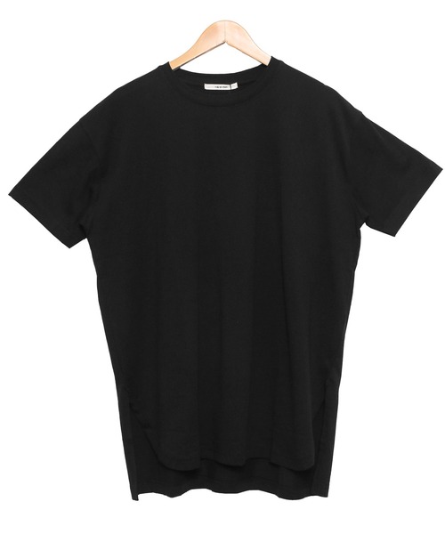 mili an deni(ミリアンデニ)の「サイドスリット裾ラウンドTシャツ(Tシャツ/カットソー・レディース・ライトグレー/アッシュグレー/ブラック/サックスブルー/オフホワイト/ベージュ/ネイビー/キャメル/サーモンピンク・L/M)」の17枚目の写真