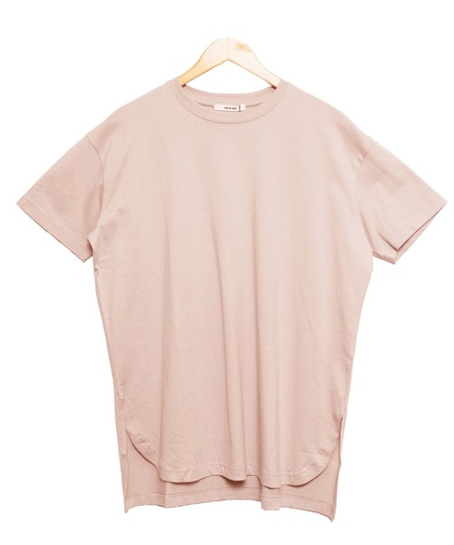 mili an deni(ミリアンデニ)の「サイドスリット裾ラウンドTシャツ(Tシャツ/カットソー・レディース・ライトグレー/アッシュグレー/ブラック/サックスブルー/オフホワイト/ベージュ/ネイビー/キャメル/サーモンピンク・L/M)」の14枚目の写真