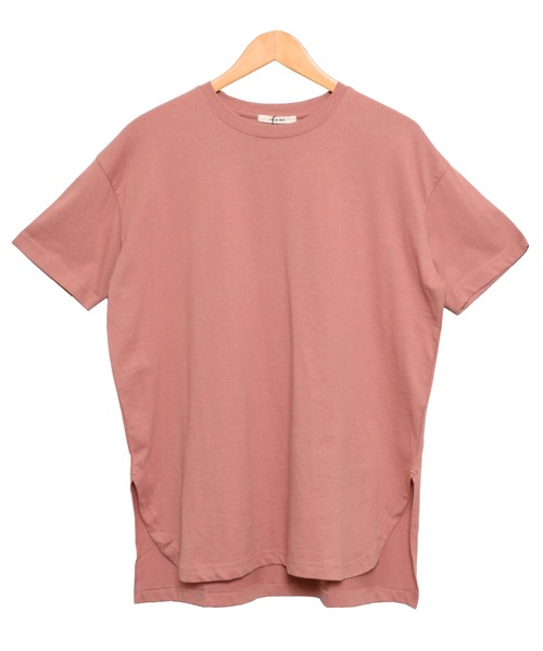 mili an deni(ミリアンデニ)の「サイドスリット裾ラウンドTシャツ(Tシャツ/カットソー・レディース・ライトグレー/アッシュグレー/ブラック/サックスブルー/オフホワイト/ベージュ/ネイビー/キャメル/サーモンピンク・L/M)」の10枚目の写真