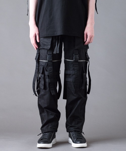 BUFFALO BOBSブラックカーゴパンツ Buffalo Bobs（バッファローボブズ）の「PARACHUTE PANTS