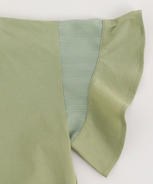 Andemiu(アンデミュウ)の「10thソデフハクカットソー 904717(Tシャツ/カットソー・レディース・オフホワイト/ブラック/グレイッシュベージュ/ピンク/オレンジ/キャメル/ミント/グリーン/ブルー/ネイビー/カーキ/ダークブラウン/レッド系その他・FREE)」の16枚目の写真