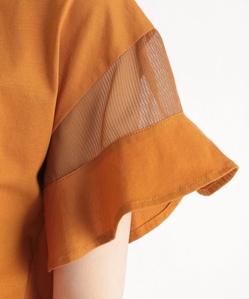 Andemiu(アンデミュウ)の「10thソデフハクカットソー 904717(Tシャツ/カットソー・レディース・オフホワイト/ブラック/グレイッシュベージュ/ピンク/オレンジ/キャメル/ミント/グリーン/ブルー/ネイビー/カーキ/ダークブラウン/レッド系その他・FREE)」の18枚目の写真