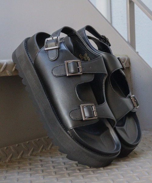 【セール】軽量厚底 シャークソールストラップサンダル（サンダル）｜LOVEHUNTER（ラブハンター）