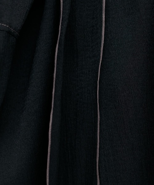 natural couture(ナチュラルクチュール)の「osono配色シアーボータイブラウス(シャツ/ブラウス・レディース・グリーン/サックスブルー/ブラック/オフホワイト・FREE)」の18枚目の写真