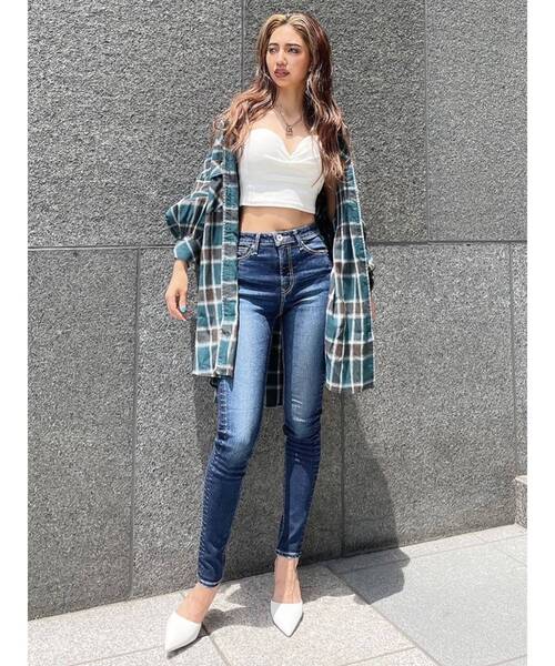 GYDA(ジェイダ)の「リブベアビスチェ(タンクトップ・レディース・オフホワイト/ブラック・FREE)」の13枚目の写真