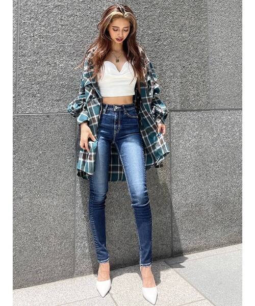 GYDA(ジェイダ)の「リブベアビスチェ(タンクトップ・レディース・オフホワイト/ブラック・FREE)」の14枚目の写真