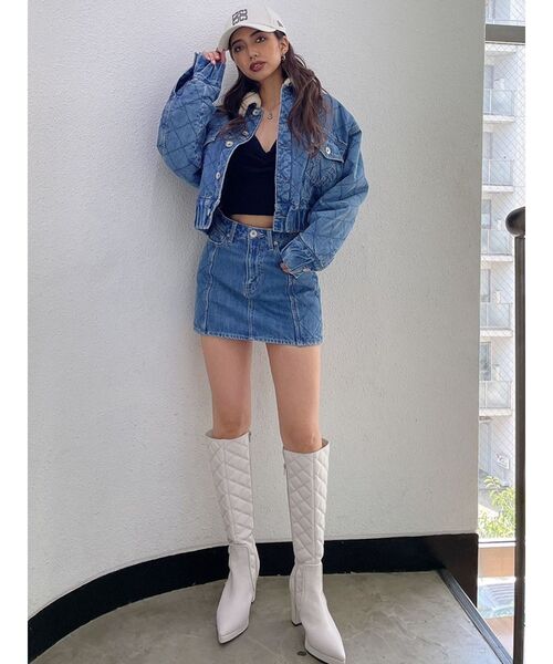 GYDA(ジェイダ)の「リブベアビスチェ(タンクトップ・レディース・オフホワイト/ブラック・FREE)」の21枚目の写真