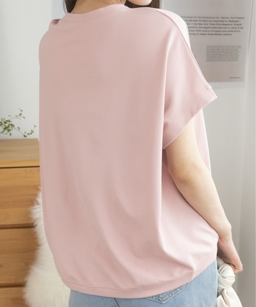 Eclat one(エクラワン)の「シームデザインフレンチスリーブトップス(Tシャツ/カットソー・レディース・イエロー/ピンク/ホワイト/ブラック/ブルー・FREE)」の21枚目の写真