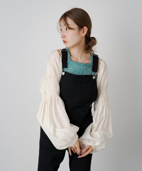 Kastane（カスタネ）の「シャーリングボレロ（カーディガン/ボレロ・レディース・グレー/アイボリー/ブラック・FREE）」の17枚目の写真