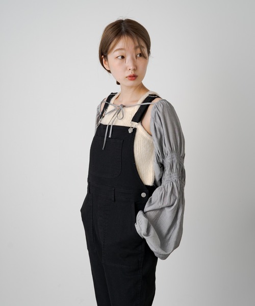 Kastane（カスタネ）の「シャーリングボレロ（カーディガン/ボレロ・レディース・グレー/アイボリー/ブラック・FREE）」の22枚目の写真