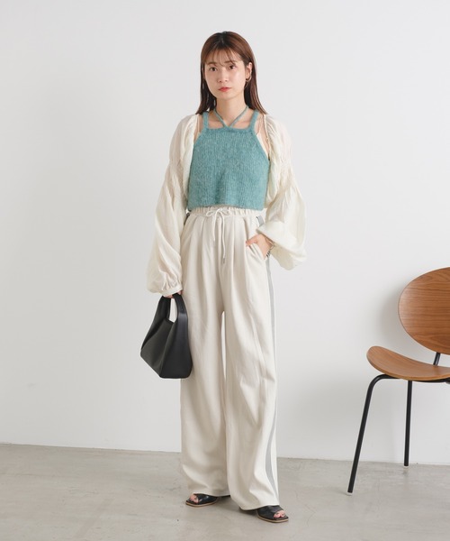 Kastane（カスタネ）の「シャーリングボレロ（カーディガン/ボレロ・レディース・グレー/アイボリー/ブラック・FREE）」の13枚目の写真