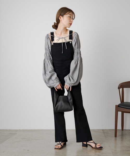 Kastane（カスタネ）の「シャーリングボレロ（カーディガン/ボレロ・レディース・グレー/アイボリー/ブラック・FREE）」の9枚目の写真