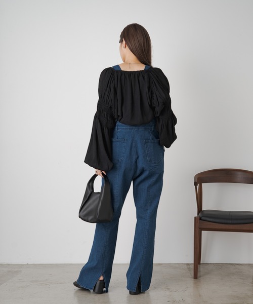 Kastane（カスタネ）の「シャーリングボレロ（カーディガン/ボレロ・レディース・グレー/アイボリー/ブラック・FREE）」の14枚目の写真