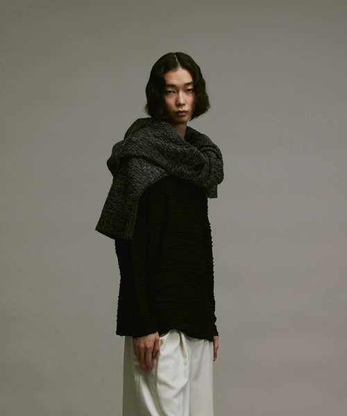 soerte（ソエルテ）の「Loose jacquard long sleeve Tee/ルーズ