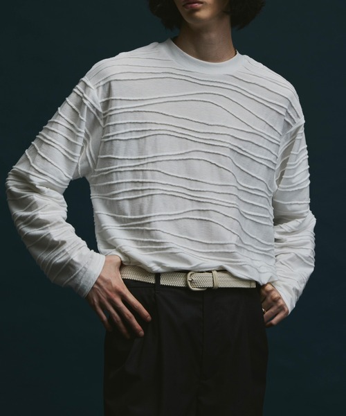 soerte（ソエルテ）の「Loose jacquard long sleeve Tee/ルーズ