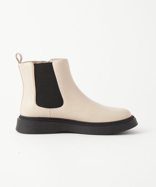 green label relaxing（グリーンレーベルリラクシング）の「サイドジップゴアブーツ 22cm-23cm（ブーツ・キッズ・ナチュラル/ブラック・22cm/23cm）」の3枚目の写真