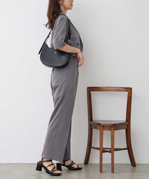 one after another NICE CLAUP（ワンアフターアナザーナイスクラップ）の「ワンポイント刺繍スラックス/セットアップアイテムあり（スラックス・レディース・アイボリー/ベージュ/ブラック/杢グレー・SMALL/MEDIUM）」の16枚目の写真