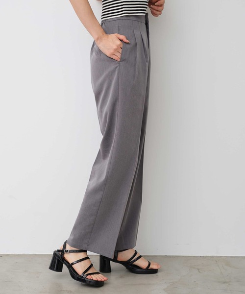 one after another NICE CLAUP（ワンアフターアナザーナイスクラップ）の「ワンポイント刺繍スラックス/セットアップアイテムあり（スラックス・レディース・アイボリー/ベージュ/ブラック/杢グレー・SMALL/MEDIUM）」の19枚目の写真