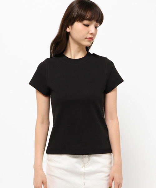 mystic（ミスティック）の「スパンテレコシンプルTシャツ（Tシャツ/カットソー・レディース・オフホワイト/ベージュ/ブラック/カーキ・ﾌﾘ-）」の5枚目の写真