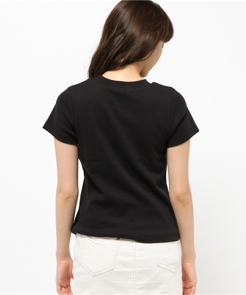 mystic（ミスティック）の「スパンテレコシンプルTシャツ（Tシャツ/カットソー・レディース・オフホワイト/ベージュ/ブラック/カーキ・ﾌﾘ-）」の7枚目の写真