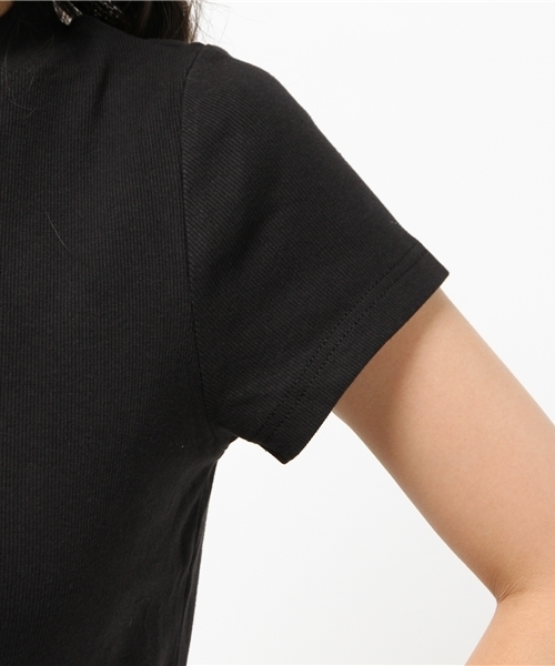 mystic（ミスティック）の「スパンテレコシンプルTシャツ（Tシャツ/カットソー・レディース・オフホワイト/ベージュ/ブラック/カーキ・ﾌﾘ-）」の9枚目の写真