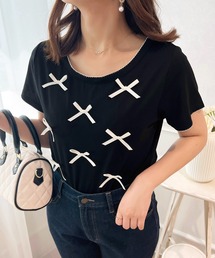 リボンデザインTシャツ【ZOZOTOWN限定アイテム】