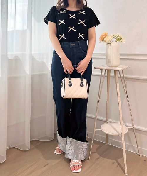 apres jour(アプレジュール)の「リボンデザインTシャツ【ZOZOTOWN限定アイテム】(Tシャツ/カットソー・レディース・ライトピンク/ブラック/オフホワイト・フリー/X-LARGE)」の17枚目の写真