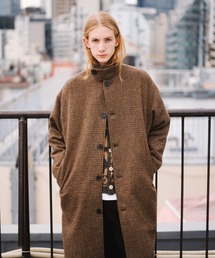 Revo. ウールツィードチェックロングコート