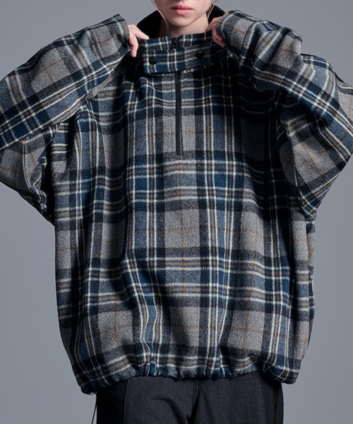 Loose/ルース（ルース）の「ハーフジップ フリーストラックジャケット/スウェット（スウェット・メンズ・オフホワイト/パープル/ブルーグリーン/グレー/ブラック/ホワイト系/グレー系/ブラック系/ベージュ系/ホワイト/ダークグレー/オリーブ/ワインレッド・L/M/XS/S）」の8枚目の写真