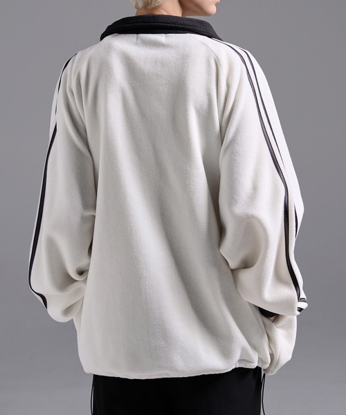 Loose/ルース（ルース）の「ハーフジップ フリーストラックジャケット/スウェット（スウェット・メンズ・オフホワイト/パープル/ブルーグリーン/グレー/ブラック/ホワイト系/グレー系/ブラック系/ベージュ系/ホワイト/ダークグレー/オリーブ/ワインレッド・L/M/XS/S）」の17枚目の写真