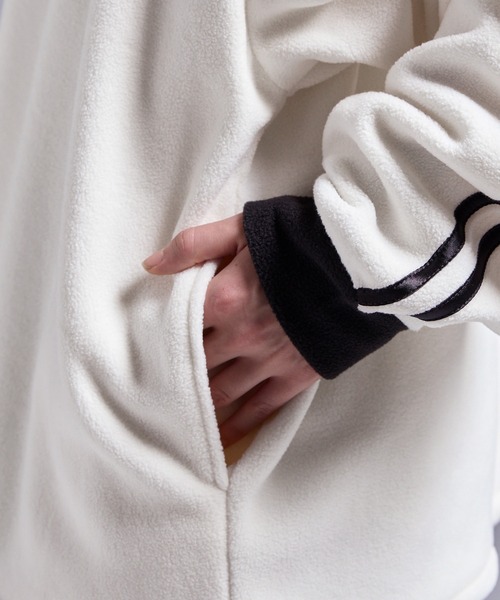 Loose/ルース（ルース）の「ハーフジップ フリーストラックジャケット/スウェット（スウェット・メンズ・オフホワイト/パープル/ブルーグリーン/グレー/ブラック/ホワイト系/グレー系/ブラック系/ベージュ系/ホワイト/ダークグレー/オリーブ/ワインレッド・L/M/XS/S）」の21枚目の写真